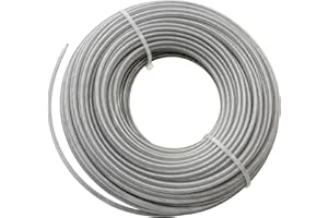 Akuoly Hilo para cortabordes desbrozadora 3,0mm Diámetro de acero de nailon 40m Cables para Recortadoras de Cable