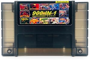 RETROTECH Super 900 In 1 Cartridge For SNES Super Nintendo 16Bit Game Console - Clear Black