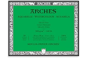 Arches Blocco Acquarello Grana Fine 300Gr 28X36cm 20 Fogli
