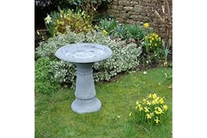 Everything Wildlife Cameo Bird Bath With Tall Stem