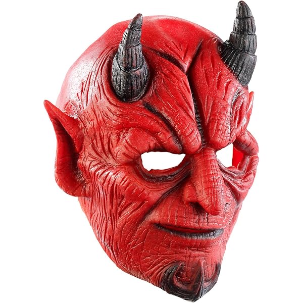 Costume De Diable Complet Pour Homme - Tenue Halloween Et Carnaval Avec Masque, Haut, Pantalon Et Gants - Taille M