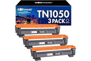 GPC Image TN1050 Toner Cartridges Compatible for Brother TN1050-Black Toner Cartridges for HL-1112 HL-1110 DCP-1610W DCP-1510 HL-1210W MFC-1810 HL-1212W MFC-1910W DCP-1612W DCP-1512 (Black, 3-Pack)