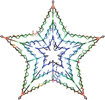 WeRChristmas Star Silhouette with 100-LED Chasing and Static Settings - Multi-Colour