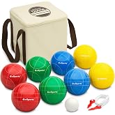 GoSports 90 mm Backyard Boccia Seti, 8 K&uuml;re, Pallino, &Ccedil;anta ve &Ouml;l&ccedil;&uuml;m İpi - Birinci Sınıf Re&ccedil;ine
