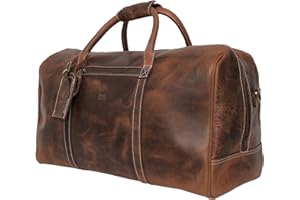 Leather Carry On Bag - Holdall Airplane Underseat Travel Duffel Bags by Rustic Town