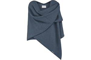 GIESSWEIN Merino Lambswool Cape - Eleganter Feinstrick Überwurf aus Lammwolle, Merinowolle Cape für Damen, XXL Umhängetuch, Poncho-Schal
