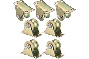 QEAPUG Umlenkrollen für Seile, 7 Stk U-Nut Rollenrad Umlenkrolle Hebekran Seilrolle Flaschenzüge, Seilrollen, Schwerlastrollen für Flaschenzugsystem, Rolltore, Invertierte, Wäscheleine, Umlenkrollen Seil