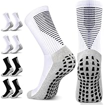 Chaussettes Sport Antidérapantes Halinuia - 4 Paires - Basketball, Football - Taille 39-44
