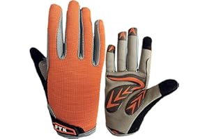 FINGER TEN Guanti Ciclismo Dita Complete Bambini 2-11 Anni Guanti da Bicicletta per Bambine Ragazzo Ragazza Touchscreen Bici Mountain Bike Sportivo Riempimento di Gel