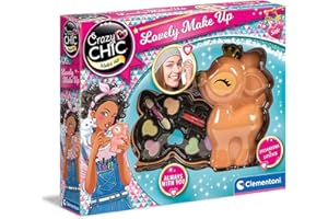 Clementoni Crazy Chic - Lovely Make Up Cerbiatto, Cofanetto Trucchi Bambine 6+ Anni, Trousse Portatile con Set Cosmetici Sicuri per Bambine, Idea Regalo Collezionabile, 18631
