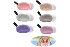 HCOVIV Lot de 6 Eponge Demaquillant,Disque Demaquillant Lavable,Cotton Démaquillants Lavable Lingettes Démaquillage Réutilisable Visage Démaquillant Lavable