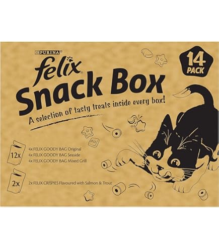 Felix Snack Box Cat Treat 765g (Pack of 14) : Amazon.co.uk: Pet