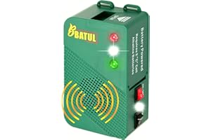 BYBATUL Marderscheuche Marderabwehr Batteriebetrieb mit Ultraschall und Blitzlicht Marderschreck für Auto Dach Garage Werkstatt usw.