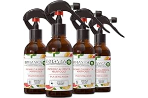 Botanica by Air Wick - Ambientador Pulverizador (Esencia Para Casa Con Aroma A Pomelo Y Menta Marroquí) - Pack De 4, Naturaleza, 236 ml (Paquete de 4)