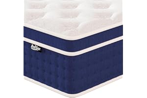 Bednew King Size Mattresses 36cm, 14.1 Inch Innerspring Medium Firm Mattress 5FT with Pocket Spring and Breathable Foam For Cool Comfort Sleep, Hybrid King Size Mattress (150x200x36cm)