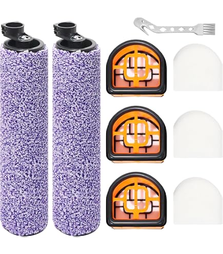 Filtro Spazzola A Rullo, Compatibile Con Rowenta, Aspirapolvere A Secco E A Umido X-Clean 10, Sostituisce Gli Accessori Del Filtro Spazzola A Rullo.(1 Roller 1 filter