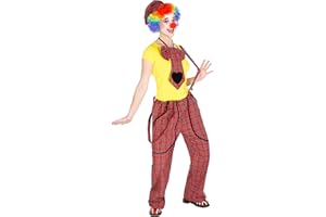 tectake dressforfun Frauenkostüm Clown | Latzhose+ Schildkappe und Clown-Nase | Clownfrau Clown-Kostüm Fasching (XXL | Nr. 300817)