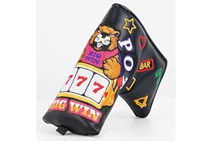 BIG TEETH Golf Blade Putter Club Head Cover Pingtype Magnetic PU Leather Groundhog Lucky 777 Fits For Scotty Cameron Taylormade Odyssey