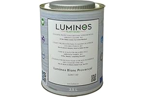 SOLRAC Luminos LUM1100 - BLANC PROVENZAL- Lasur Bio al Agua Protector Madera Exterior - Blanco Provenza 2.5L