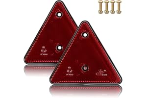 SPARKMOTO Catadioptrico Triángulo Rojo,2 Piezas Catadioptricos Reflectores Remolque,Homologados ECE R3 catadióptricos Triangulares para Remolque,Reflector de Triángulo,catadioptrico triángulo Caravan