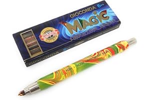 KOH-I-NOOR, portamine in metallo con temperino, per mine da 5,6 mm, con mina magica multicolore 1 Magicstift mit 6 Multicolorminen multicolore