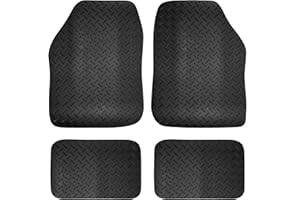 Carsio Universal Car or Van Floor Mats 4PC Set Non Slip Rubber