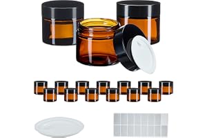 Relaxdays salvtuber, 16-pack, 60 ml, brunt glas, brun