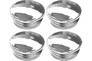 cyclingcolors 4x Tappi a lamelle rotondi per tubo rotondo tappi terminale di plastica cromo mobilia tubi, 50mm