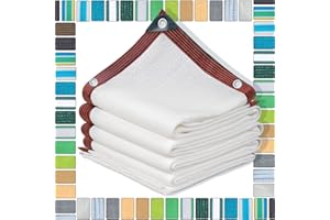 SDLLG Schattennetz mit Ösen Garten Weiß 2x3m Sonnensegel mit 90% Schattierwirkung aus HDPE Schattiernetz Atmungsaktiv Kühlend UV-Schutznetz Windschutznetz Stall für Balkon Pflanze Anpassbare