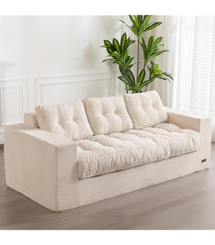 DomoHome Kasjo Universele hoekbank met slaapfunctie en bedlade, zachte corduroy stof, flexibel, instelbaar, rechts-lay-out, slaapoppervlak: 205 x 135 cm, afmetingen: 245 x 90 x 83 cm, kleur: grijs