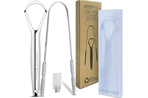 DENTAPLEX Tongue Scraper Metal Stainless Steel Tongue Scrapers for Adults Restore Fresh Breath Improve Taste and Oral Health with our tongue cleaners suitable for Men & Women Personal Hygiene - Tongue scraper 2