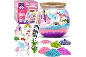 Libershine Kit Terrario Unicorno, Fatto a Mano Unicorno Bambina Regalo, con Timing Telecomando e Luce, Kit Arti e Mestieri per Bambini per Ragazze di 3 4 5 6 7 8-12 Anni