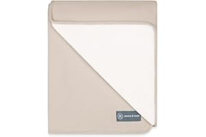 ‎EMMA & NOAH emma & noah Premium Kuscheldecke für Babys, 95x75 cm, Flauschig und Atmungsaktiv, Bio-Baumwolle, Oeko-TEX Standard 100, Als Babygeschenk oder als Kinderwagendecke (Essential Beige)