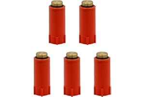 VARIOSAN 14603 Lot de 5 bouchons de construction, 1/2", rouge, filetage en laiton