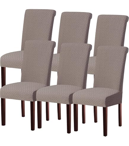 KAHEIGN 6 Fodere Elastiche Per Sedie – Moderne, Lavabili E Antiscivolo Per Cucina E Eventi