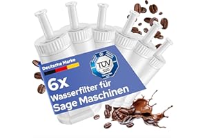 MILUX 6 filtri dell'acqua di ricambio per Sage [certificazione TÜV] – per Sage Barista Pro/Touch/Express/Oracle/e molti altri – Sostituire SES008 / SES810 / SES875 / SES880 / SES920 / SES980 / SES990