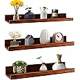 Dime Store Floating Shelf Wall Mount Wall Shelves Storage Shelf for Living Room Bedroom for Home Decor Items (Standard, Brown)