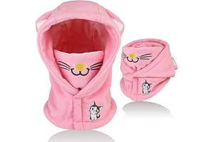 AYPOW Passamontagna Invernale in Pile Termico Bambini 4-12, Maschera da Sci Multifunzionale Antivento Regolabile, Berretti Cappello in Pile Caldo Cappuccio Scaldacollo Sciarpa per Ragazzi Ragazze