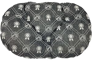 DAMIAN-WIKLINA Dog Cushion - Cat Cushion - Oval Size 70 x 48 cm Dark Grey Colour - Dog Bed - Cat Bed - Cat Mat - Mattress for Dogs or Cats - Washable - Ideal for Transport Baskets or Pet Beds
