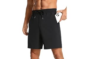 CRZ YOGA Men's Running Shorts - 5"/7"/9" Gym Sports Lightweight Quick Dry Elasticated Waist Athletic Pants with Pockets