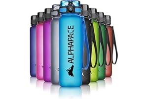 ‎ALPHAPACE ALPHAPACE Trinkflasche, auslaufsichere 1.000 ml Wasserflasche, BPA-freie Flasche für Sport, Fahrrad & Outdooraktivitäten, Sportflasche mit Fruchteinsatz, in Blau
