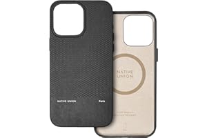 ‎NATIVE UNION Native Union (Re) Classic Case - kompatybilne z MagSafe z wbudowanymi magnesami - materiały z recyklingu i roślin - ochrona przed upadkiem z wysokości 6 stóp dla iPhone 15 Pro Max (Czarny)