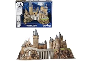 4D Build - Harry Potter, Hogwarts Castle, 3D-Puzzle des magischen Harry Potter-Schlosses aus hochwertigem Karton, 209 Teile, für Fans der erfolgreichen Serie ab 12 Jahren