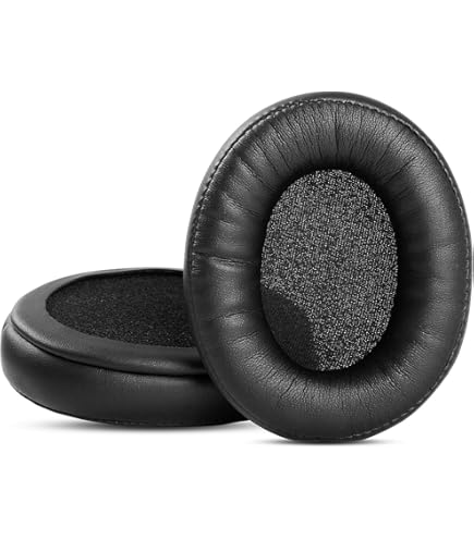 Replacement Ear Pads For Panasonic RP-HD600N Headphones - Black Memory Foam Cushions