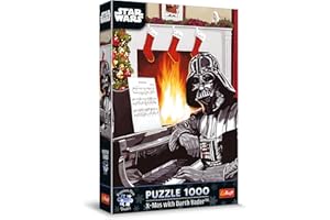 Trefl Premium Plus Quality - Puzzle Świąteczne Star Wars: Święta z Darth Vader - 1000 Elementów, Ulubieni Bohaterowie, dla Dorosłych i Dzieci od 14 lat