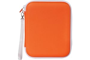 BIDGUTORY Card Case Holder Binder Album for Yoto Card Carrier Storage Organizer, Portable Folder with Zipper Strap for Audiobook Cards Nice Vivid Orange 120-Pocket