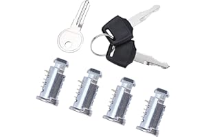 DUTUEKI 4 Pack of Lock Cylinder Replacement for Thule Car Racks System Components, One-Key System Lock Cylinders Compatible with Thule Roof Racks and Accessories