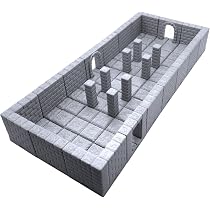 EnderToys Décors Miniatures Dalles De Donjons Verrouillables EnderToys - 36 Pièces Imprimées En 3D Pour Jeux De Rôle, Paysage Médiéval à Peindre Figurine Donjon Et Dragon