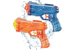 DAZZTIME Pistole ad Acqua per Bambini,2 Pezzi Pistole ad Acqua Potenti a Lunga Distanza,Pistola ad Acqua per Bambini Gioco,Pistole ad Acqua in Plastica Pistola,per Feste in Piscina Aperto