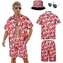 Aangepaste Heren Gezicht Hawaiiaans Poloshirt Roze Poloshirt In Partijstijl